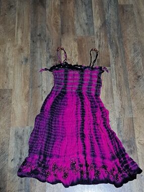 raya sun Pink and Black Summer Dress Size XL